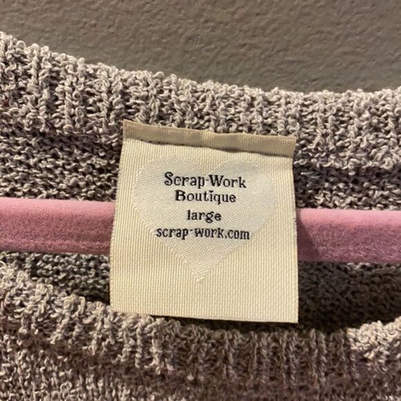 SCRAP-WORK Boutique Grey Knit Tank - Picture 4 of 4